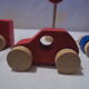 Ensemble de bolides en bois vintage