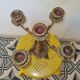 5-light chandelier, bronze candle holder
