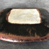 Vide-poche modernist bowl in glazed porcelain stoneware