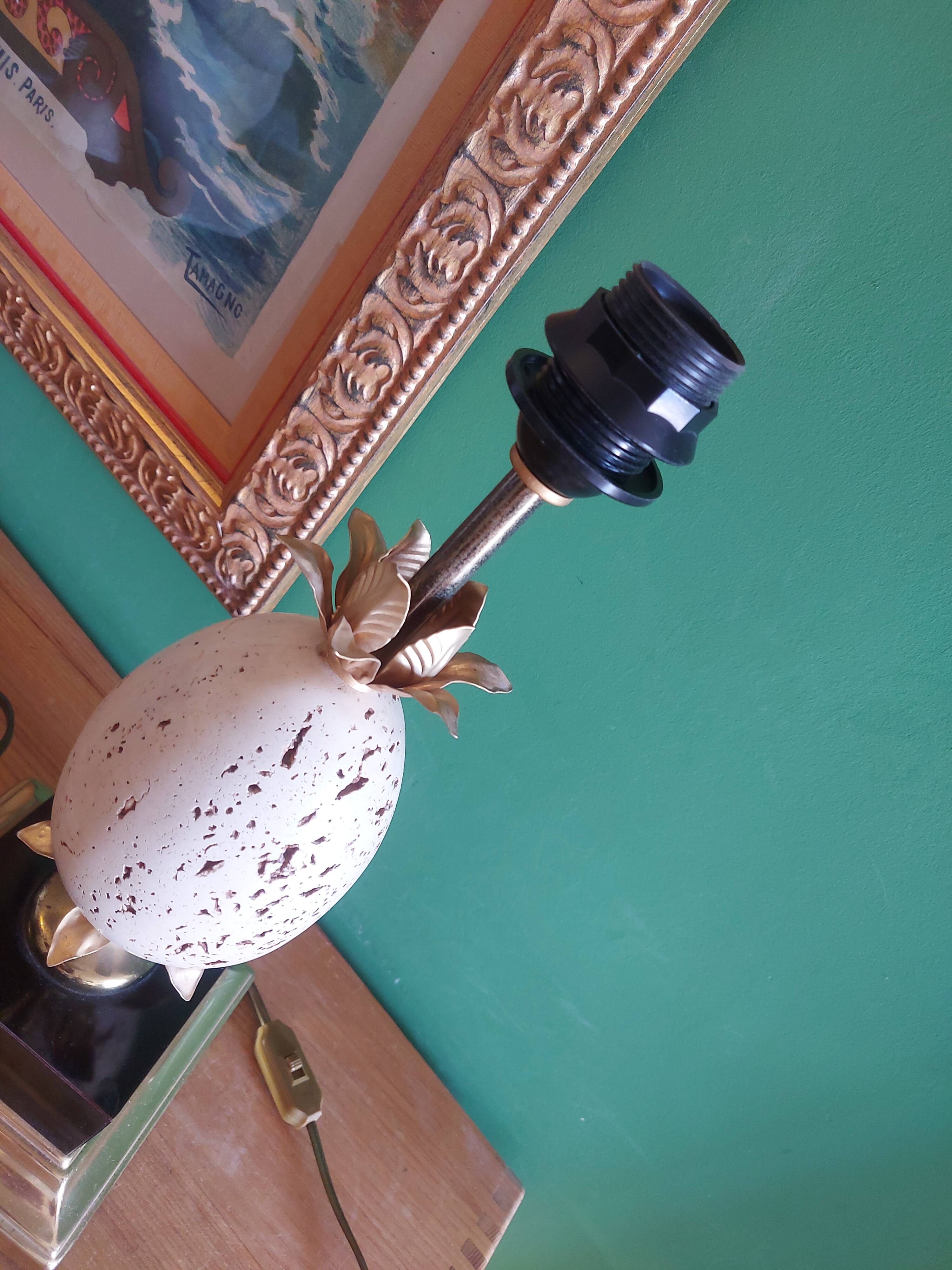 Ostrich egg lamp, Oxford model, Maison Barbier, 70'S