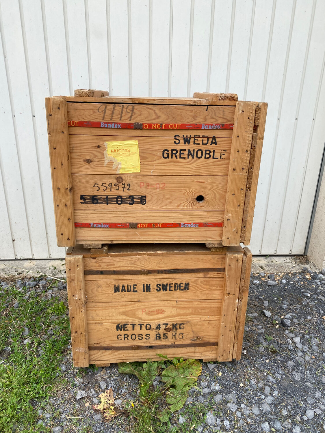 Loft deco vintage wooden storage box