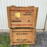 Loft deco vintage wooden storage box