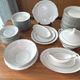 White and silver table service, Limoges porcelain, 56 pieces - in good condition.