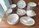 White and silver table service, Limoges porcelain, 56 pieces - in good condition.