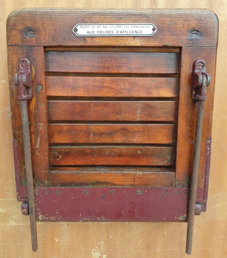 Folding seat wood Paris metro Sprague