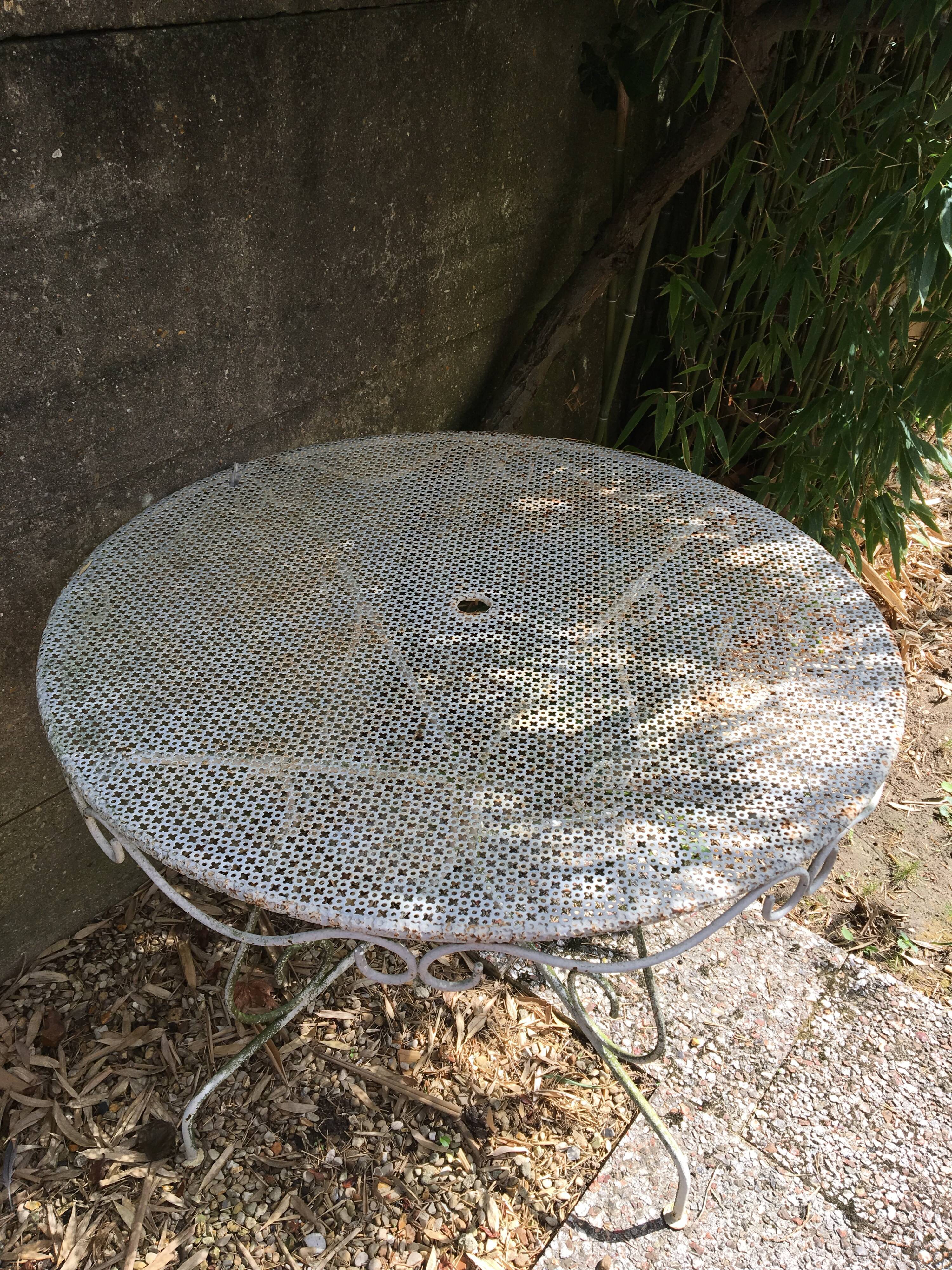 Vintage wrought iron garden table