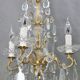 Pair girandoles chandelier bronze & crystal louis XV style
