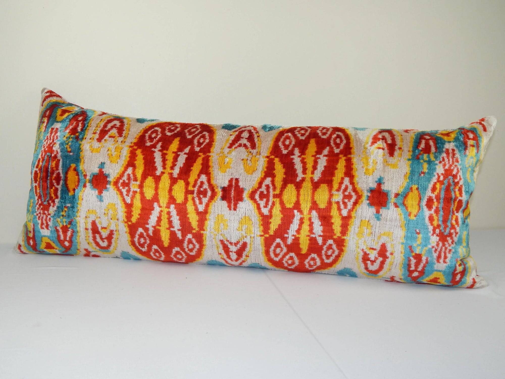 Vintage ikat cushion cover 107x41 cm