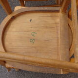 6 varnished bistro chairs