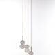 Suspension vintage avec trois sphères en verre opale, 1960 Allemagne