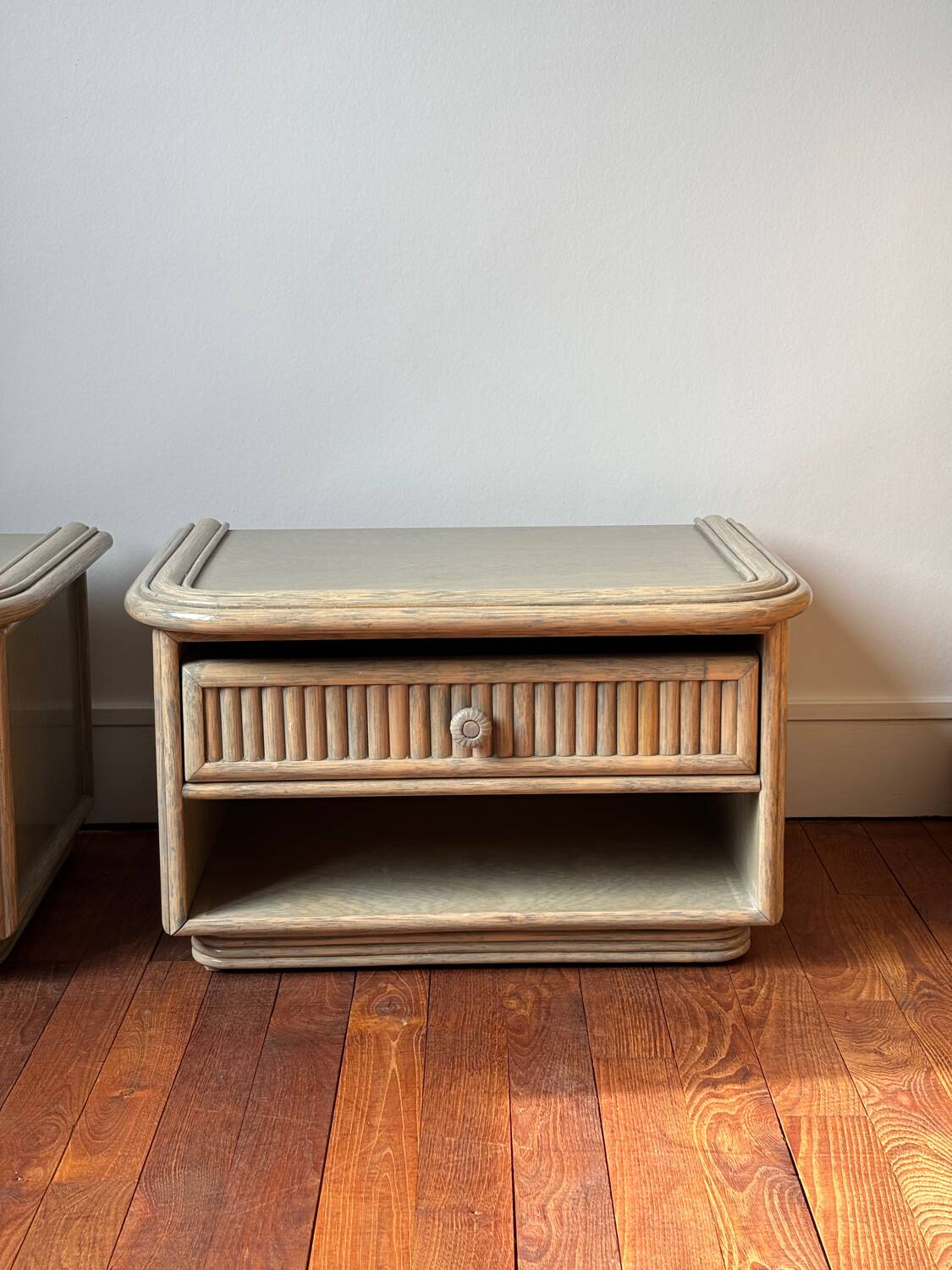 Vintage Maugrion bedside tables