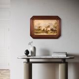 Peinture de paysage italienne signée du XXe siècle