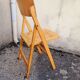 5 chaises pliantes bois vintage