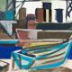 Swedish Oil on Panel – “Harbour Motif with Boats” by Hannes Glaeser