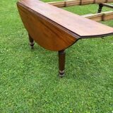 Large and wide walnut reception table