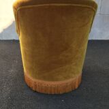 Vintage toad chair velvet gold