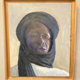 Omar Logang (1966), Huile sur toile représentant un Touareg