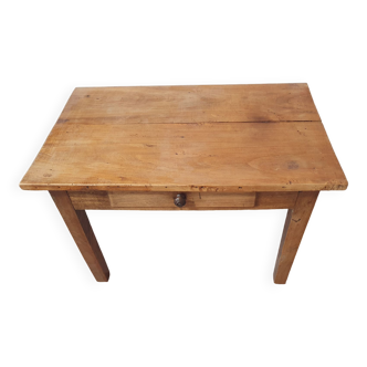 Table basse en bois vintage, avec un tiroir