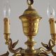 French Empire Style Bronze 4-Light Chandelier with Swan Detail Arms