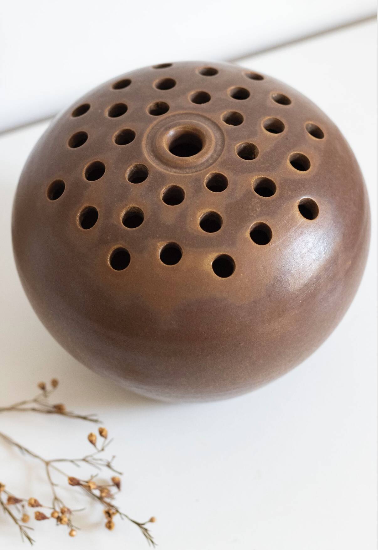 Large vintage signed flower pick