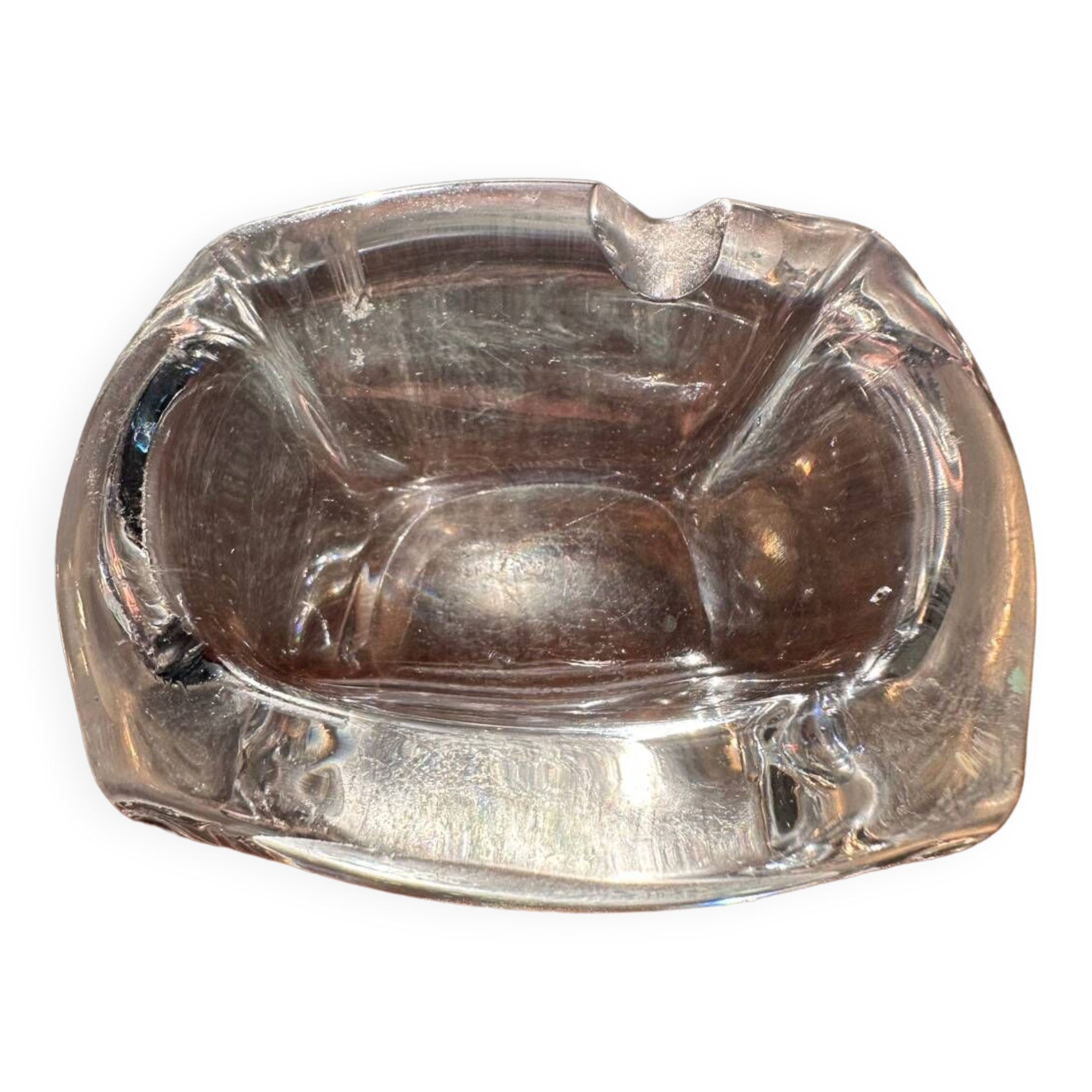 Small crystal ashtray Daum France - art-deco