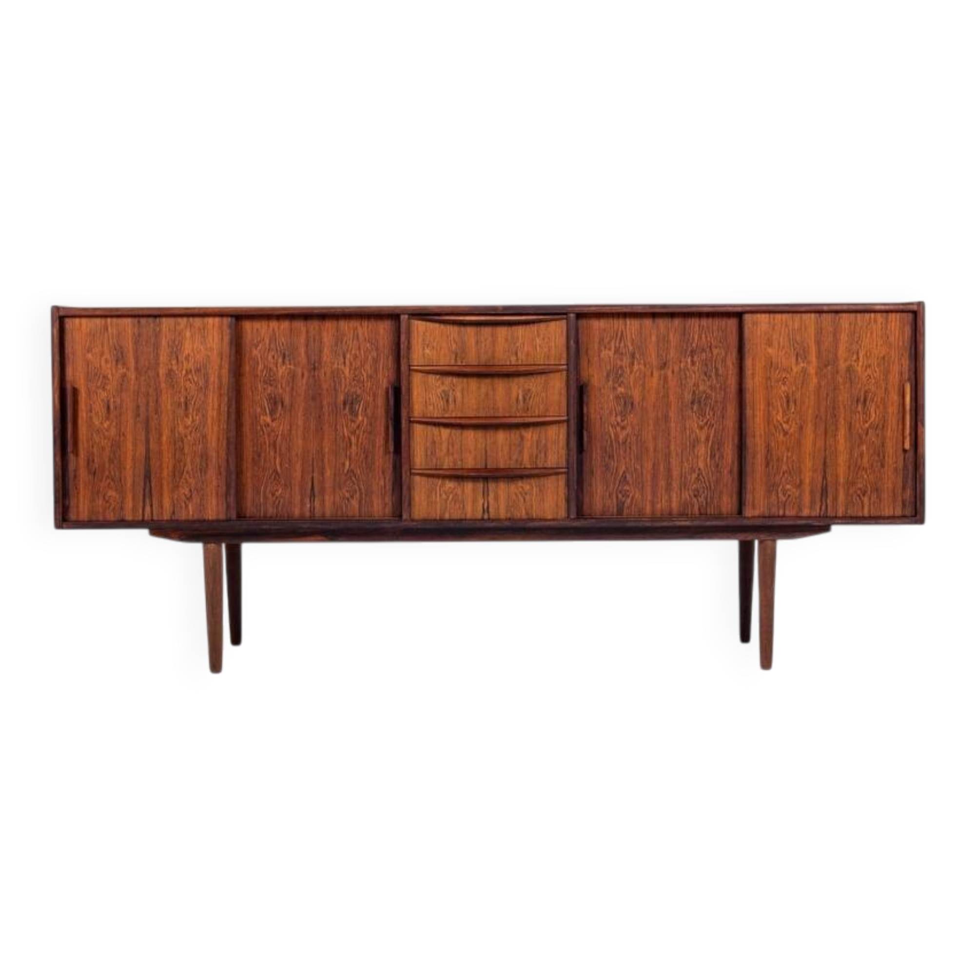 Scandinavian symmetric sideboard in rosewood Denmark 1960