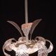 Pink Art Decò Barovier e Toso Chandelier, Murano Glass, 1950s