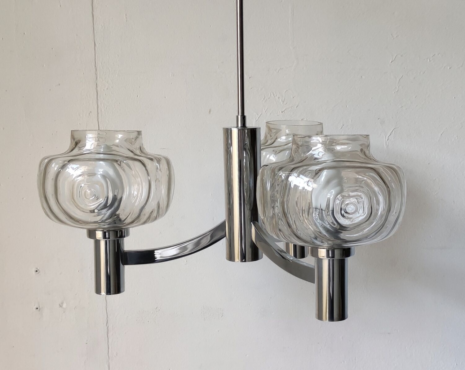Chrome chandelier from the 70s
