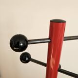 Black and red freestanding coat rack Italy 1980 Italian design style spa