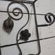 Art Deco coat rack in hammered wrought iron, 1950s.