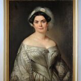 Portrait à l'huile d'une dame, 1848