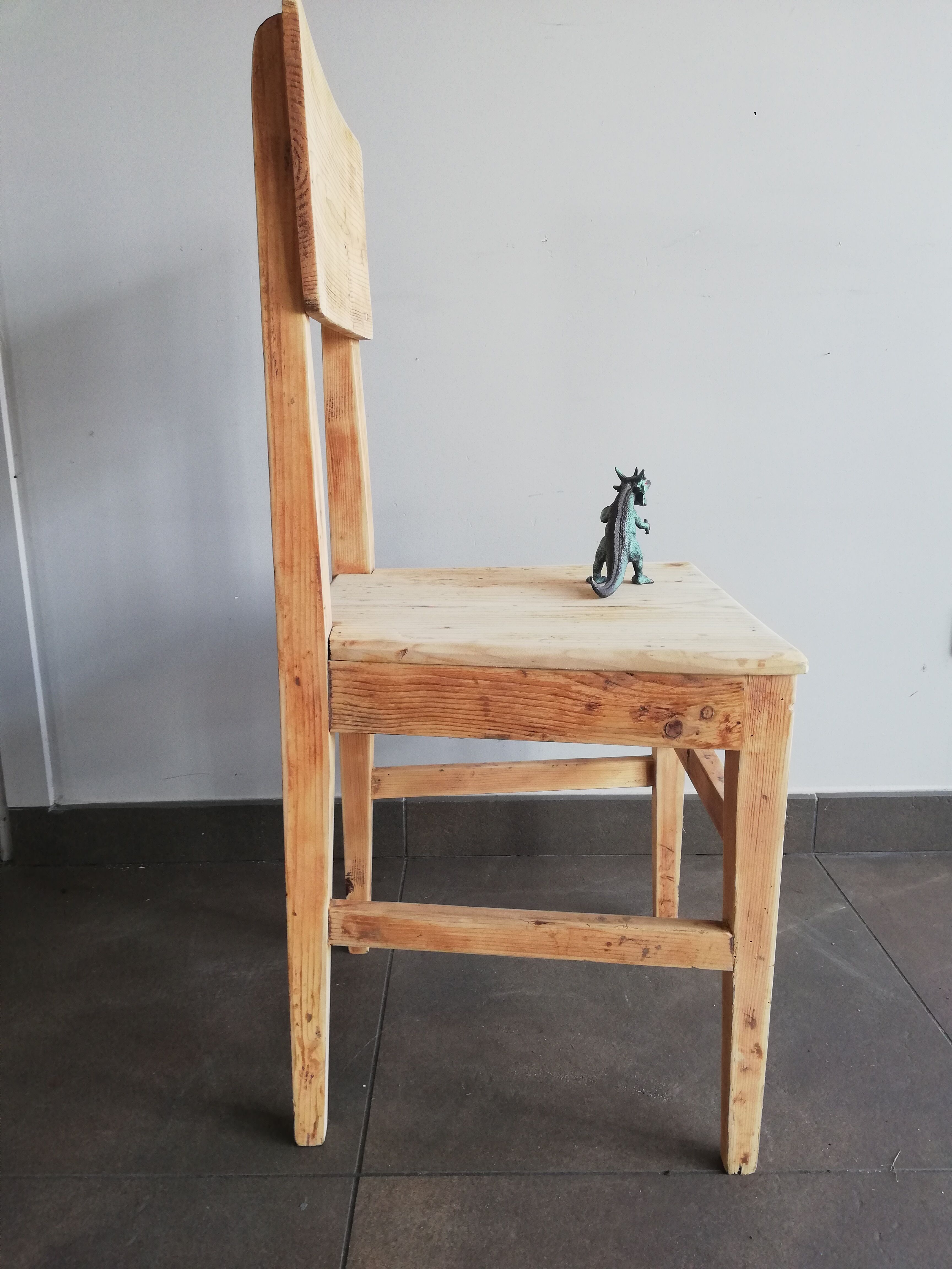 vintage wooden chair, 50s