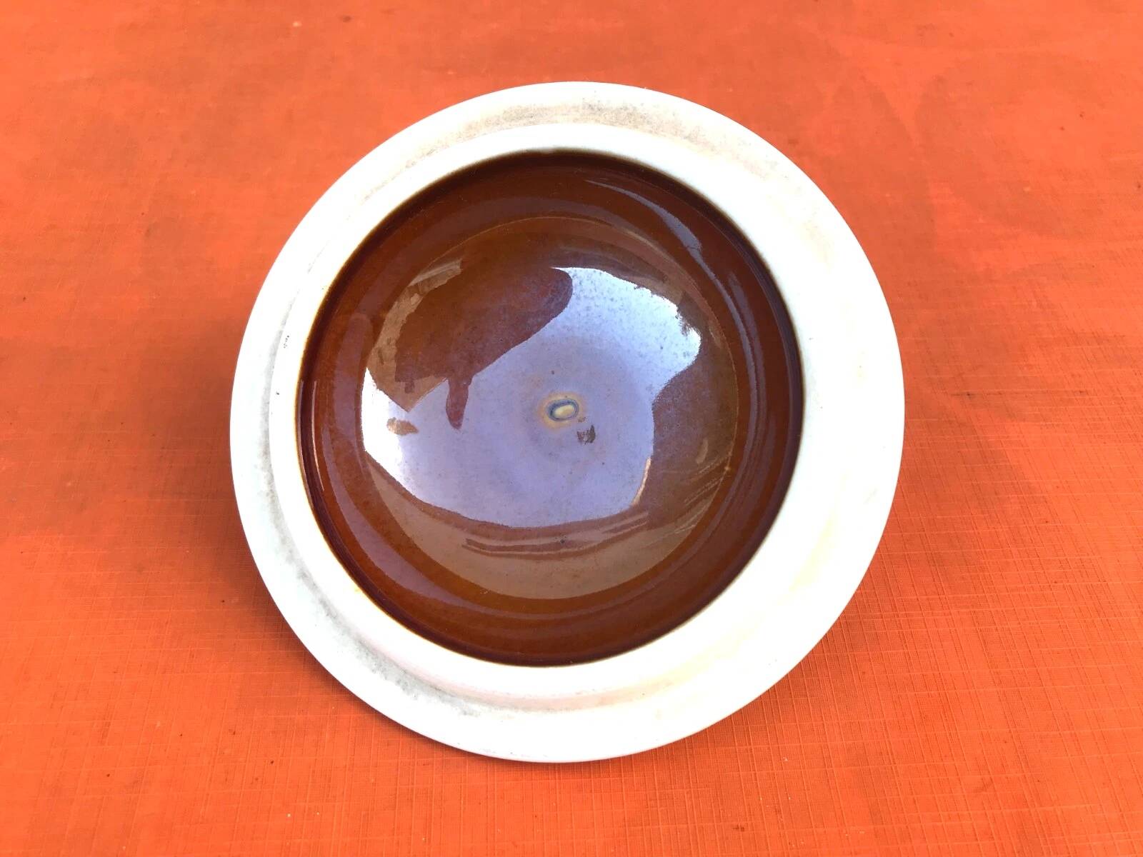 Antique brown glazed ceramic terrine