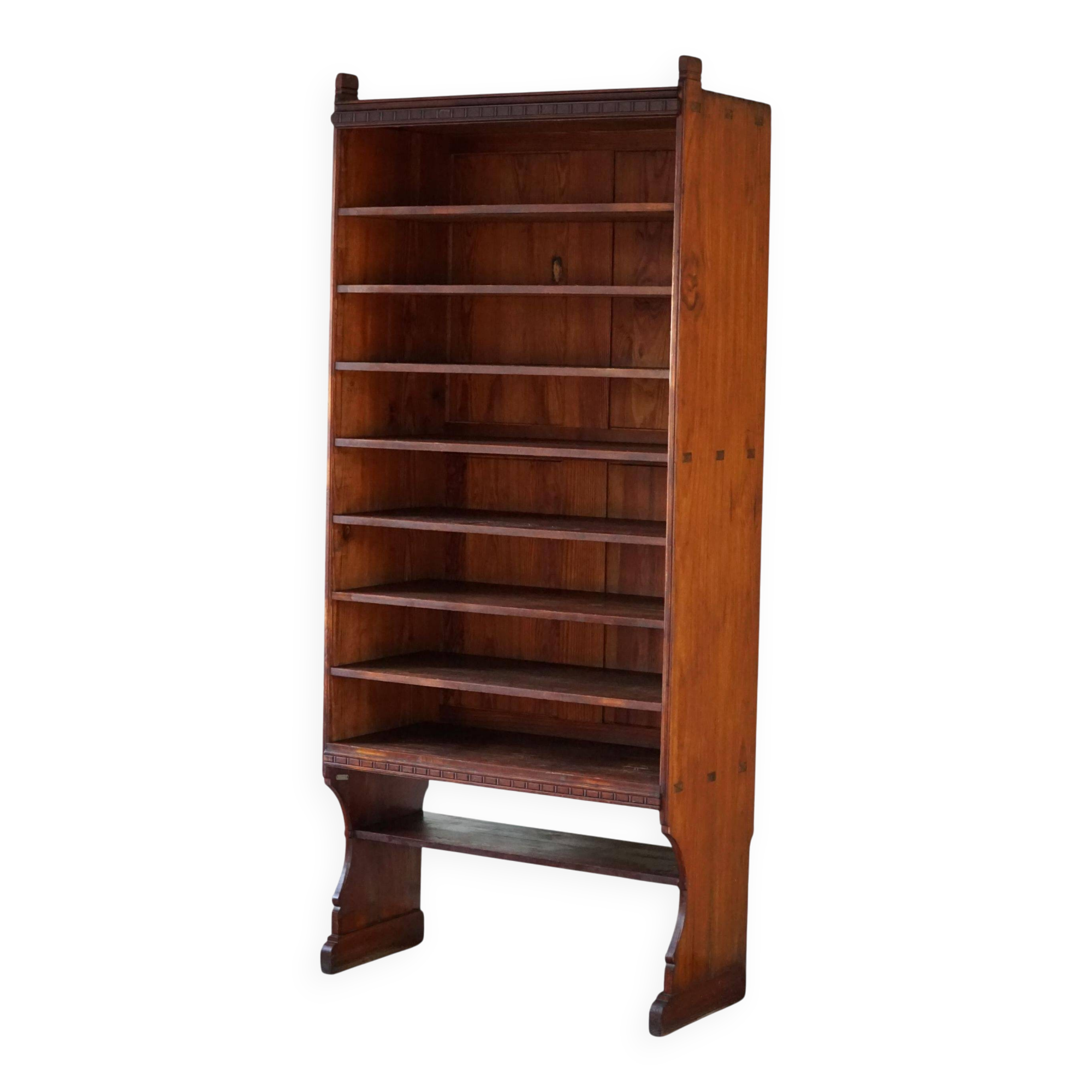 Martin Nyrop Library by Rud. Rasmussen in Oregon pine, Danish Modern, 1905