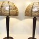 Paire lampe unilux en corde, 1970