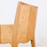 Set of five antique wooden chairs / armchairs.