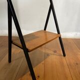 Vintage side table year 50 wood and metal dlg jacques hitier