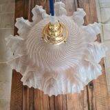 Vintage frosted glass lampshade pendant light