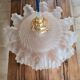 Vintage frosted glass lampshade pendant light