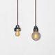 Pair of industrial pendant lights