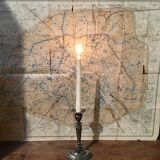 Silver metal candle holder