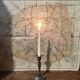 Silver metal candle holder