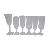 Lot de 6 flûtes à champagne dépareillées