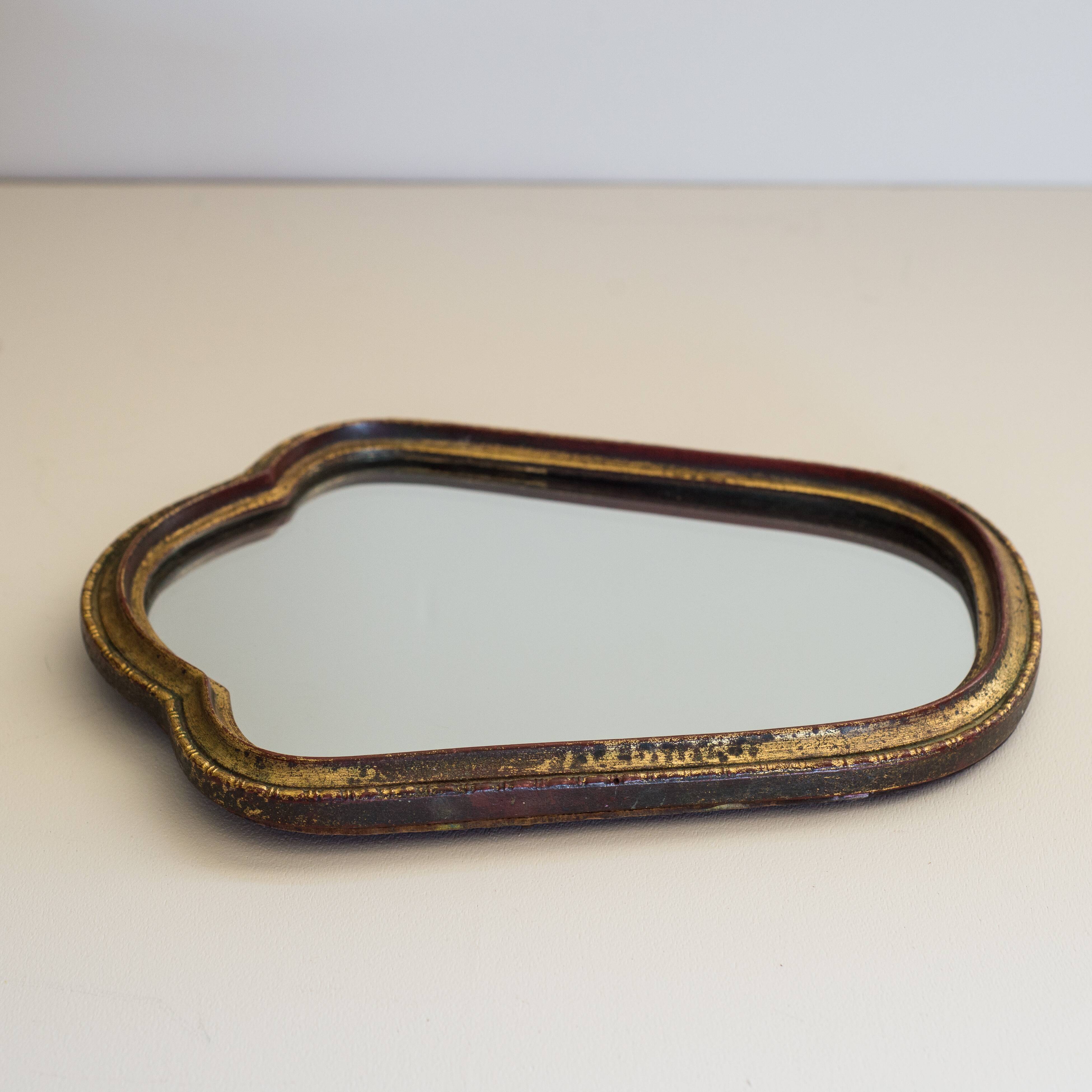 Small gilded wooden mirror