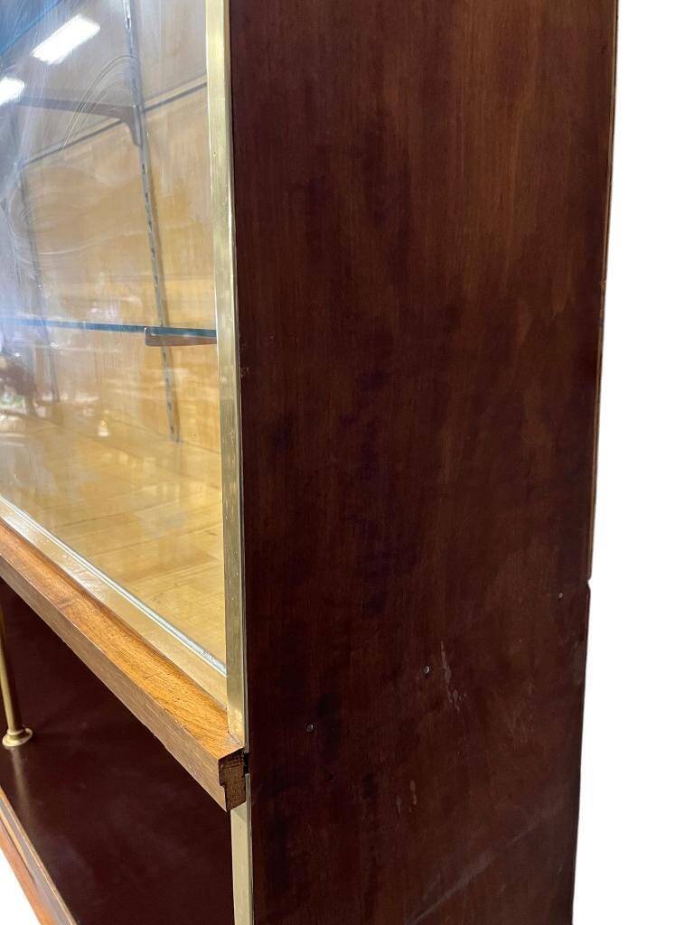 Vitrine vintage en bois XL haute / armoire murale / meuble