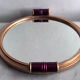 Vintage 50s/60s mirrored bar tray, gold metal.