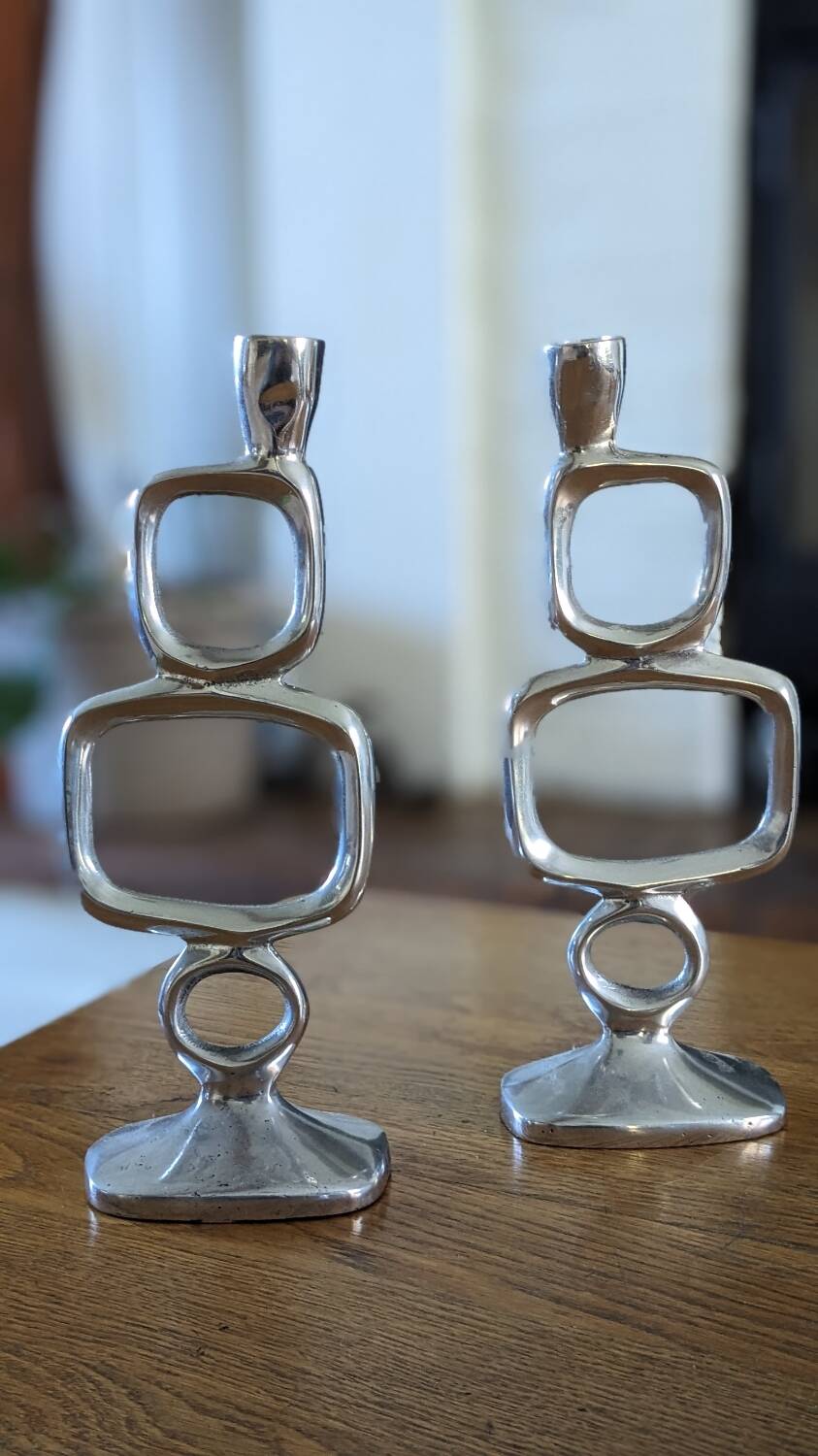 Pair of vintage design candlesticks