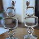 Paire bougeoirs design vintage