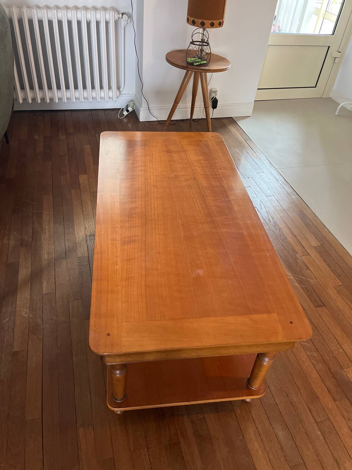 Cherry wood coffee table from the 80s