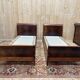 Empire style mahogany twin beds